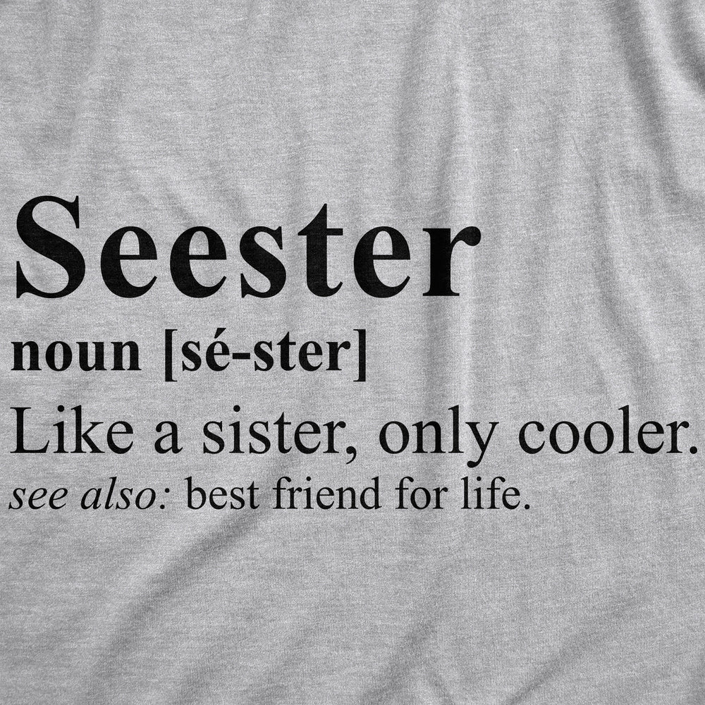 Womens Funny T Shirts Seester Sarcastic Sister Graphic Tee For Ladies Image 2