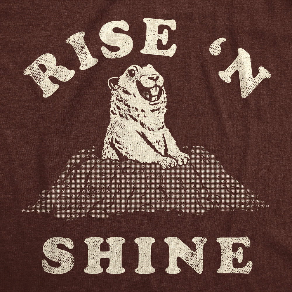 Mens Funny T Shirts Rise N Shine Ground Hogs Day Graphic Tee For Men Image 2