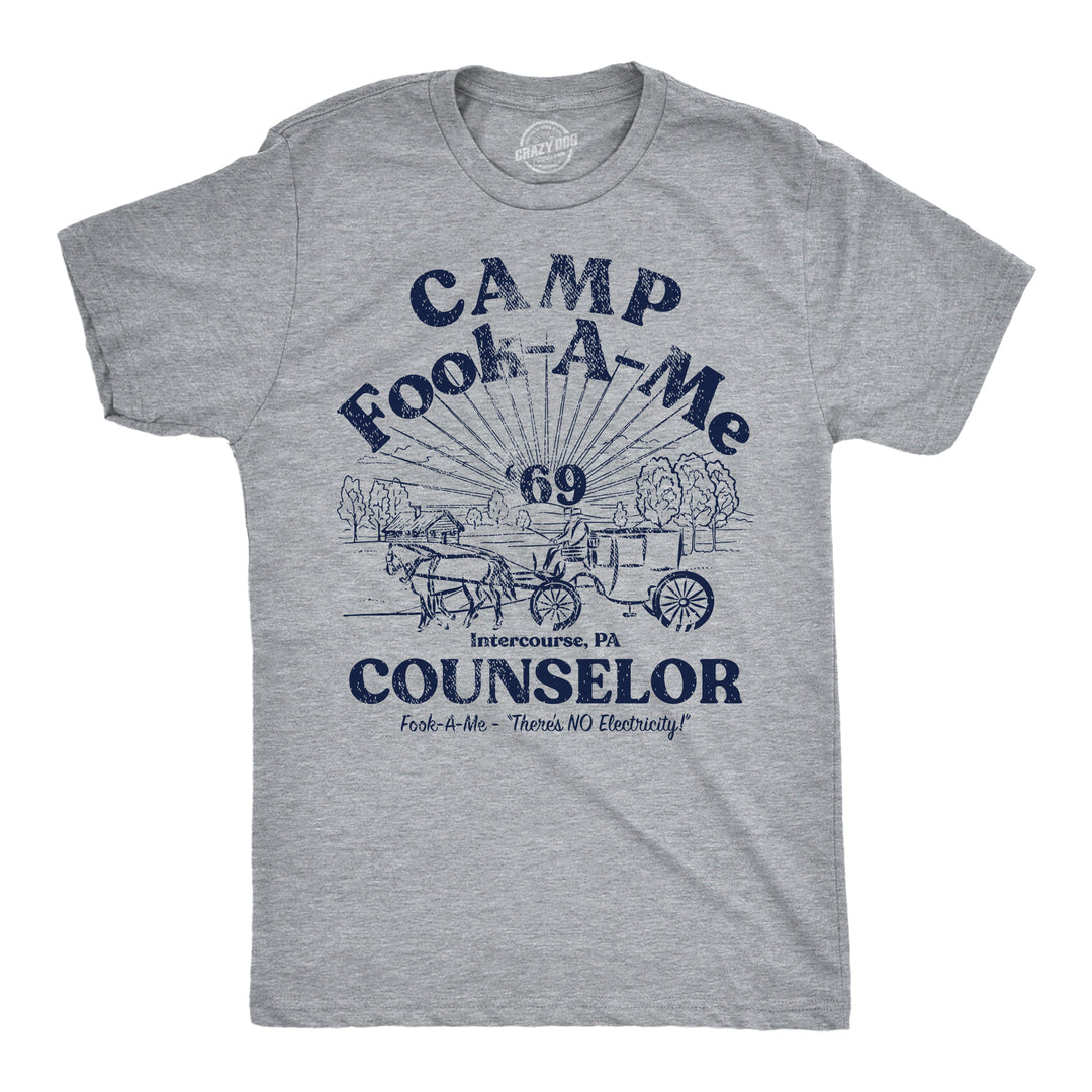 Mens Funny T Shirts Camp Fook A Me Sarcastic Adult Tee For Men Image 1