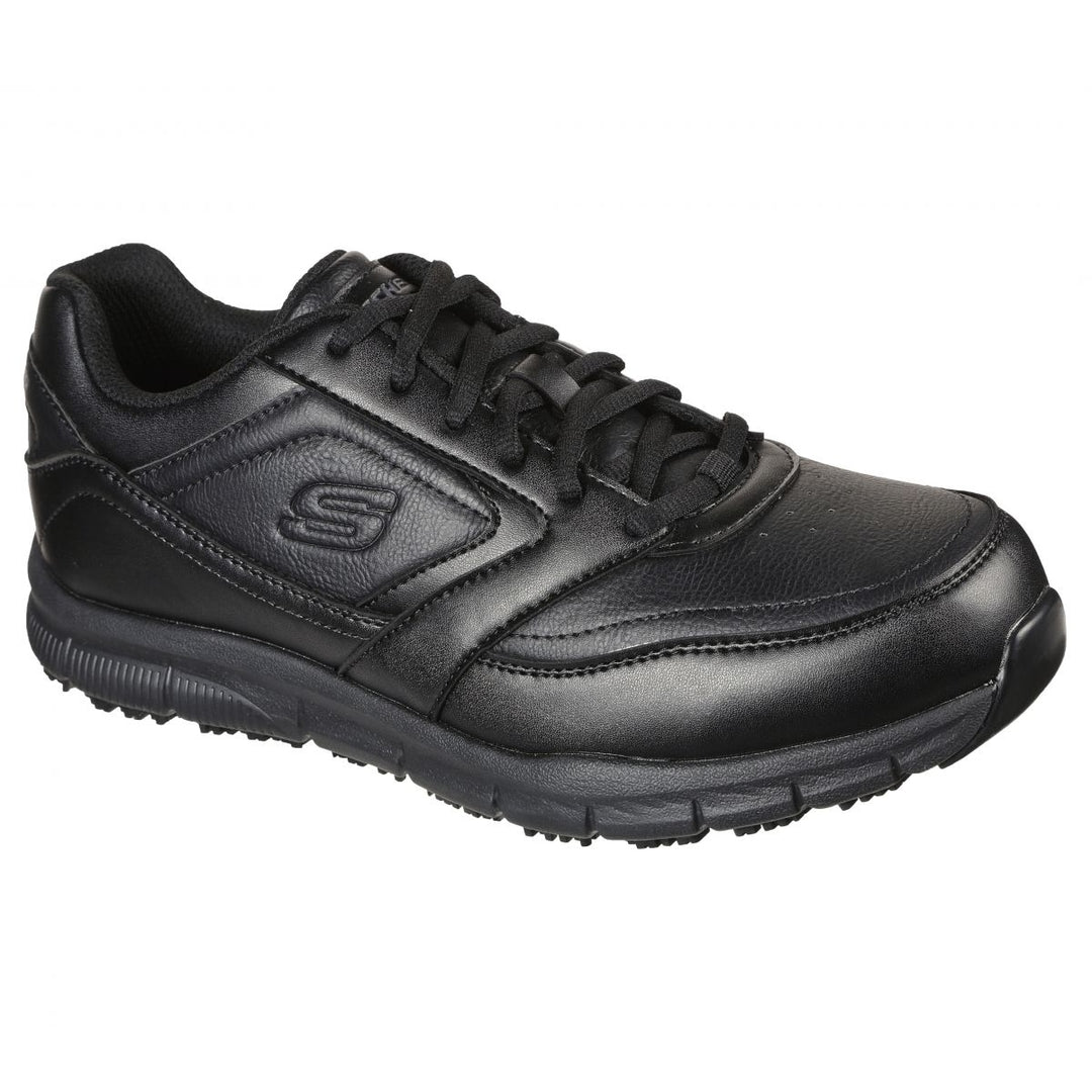 SKECHERS WORK Mens Relaxed Fit: Nampa SR Soft Toe Slip Resistant Work Shoe Black - 77156-BLK BLACK Image 2