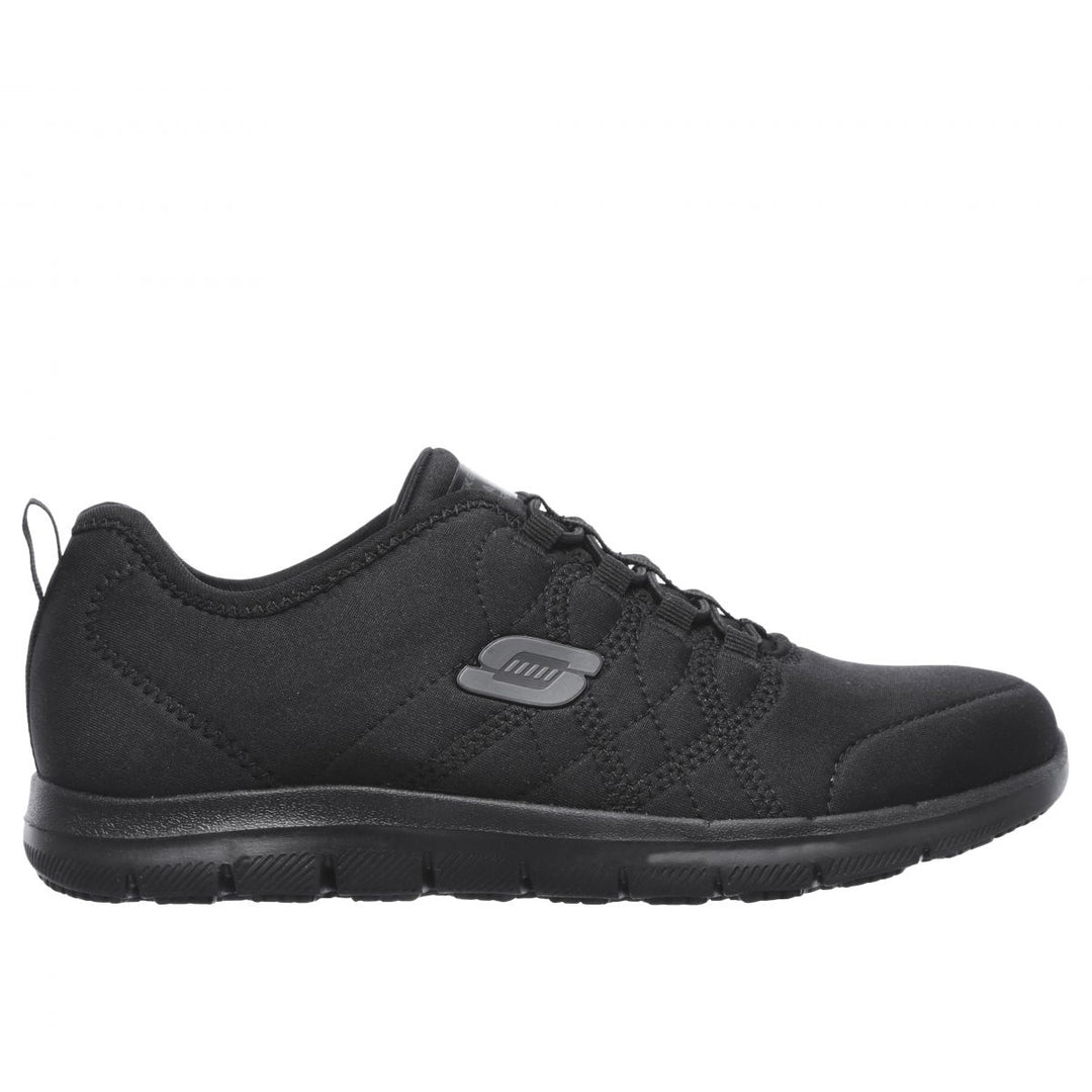 SKECHERS WORK Womens Ghenter - Srelt Work Shoe Black - 77211-BLK BLACK Image 1