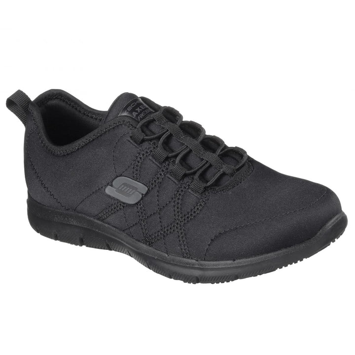 SKECHERS WORK Womens Ghenter - Srelt Work Shoe Black - 77211-BLK BLACK Image 2