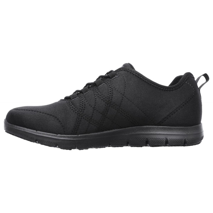 SKECHERS WORK Womens Ghenter - Srelt Work Shoe Black - 77211-BLK BLACK Image 3