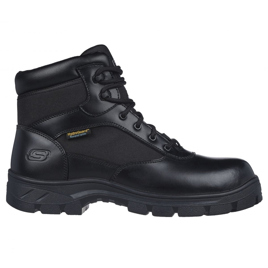 SKECHERS WORK Mens Wascana - Linnean Composite Toe Tactical Work Boot Black - 77522 BLACK Image 1