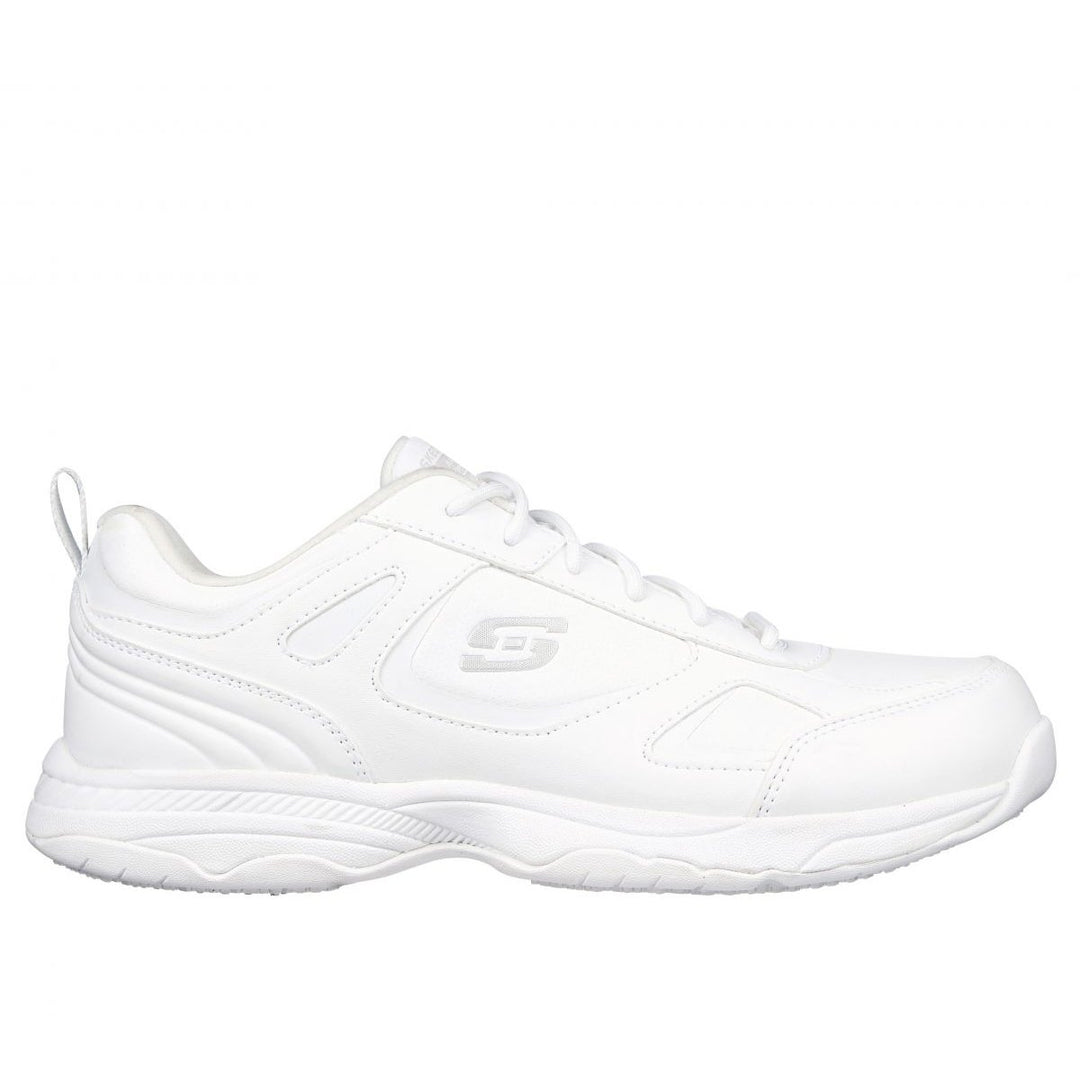 SKECHERS WORK Mens Relaxed Fit: Dighton SR Soft Toe Slip Resistant Work Shoe White - 77111-WHT varies WHITE Image 1