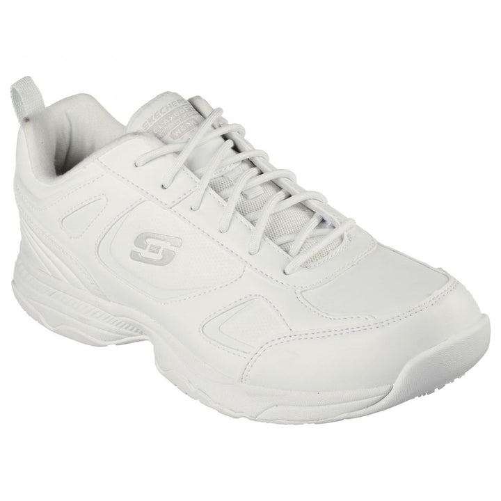 SKECHERS WORK Mens Relaxed Fit: Dighton SR Soft Toe Slip Resistant Work Shoe White - 77111-WHT varies WHITE Image 2