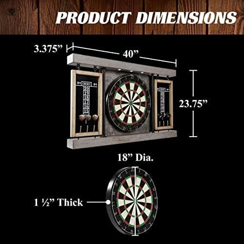 Barrington Prescott Collection 40 Dartboard Cabinet Set Image 3