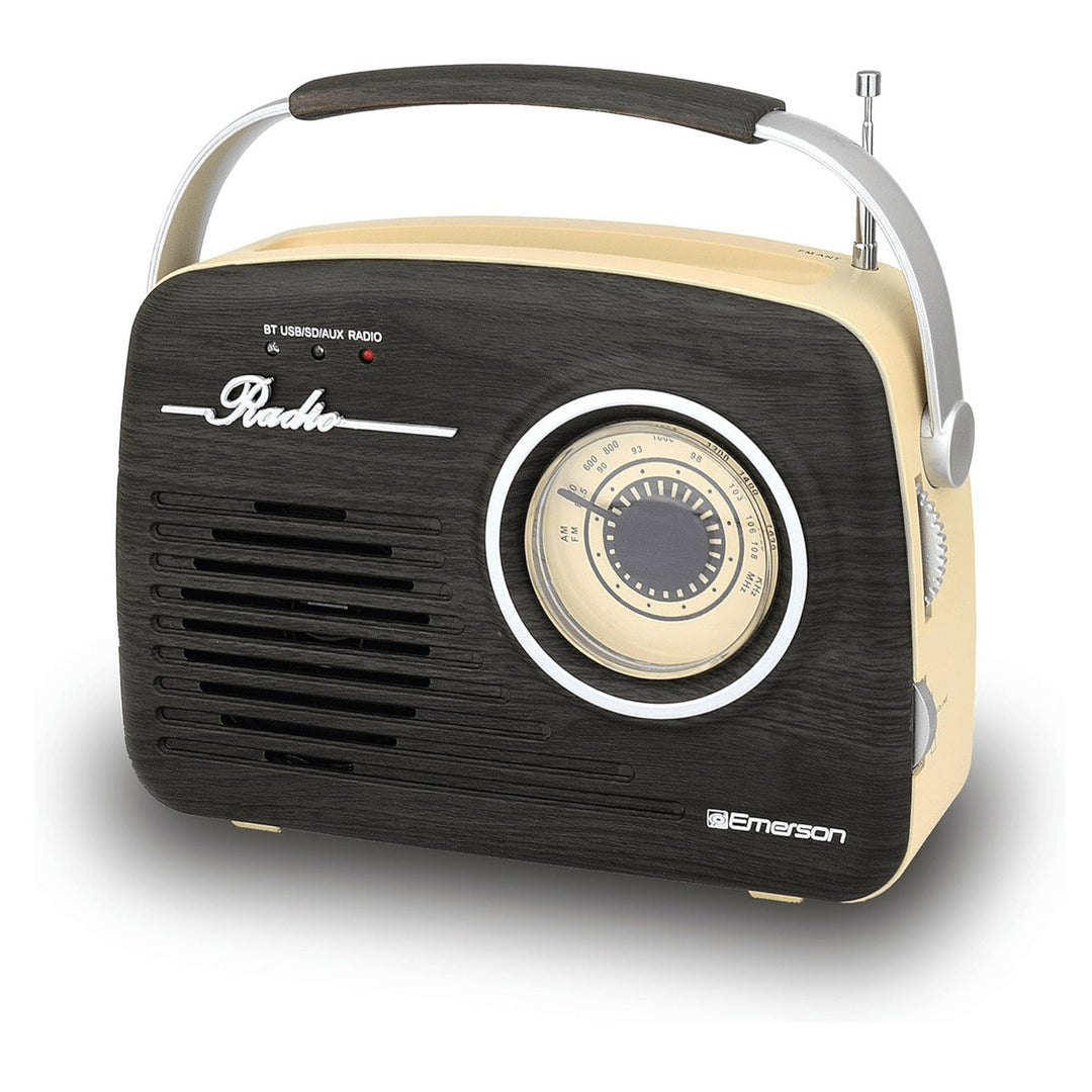 Emerson Portable Retro Radio Bluetooth Rechargeable Battery Analog Tuning EAS-3002 Image 6