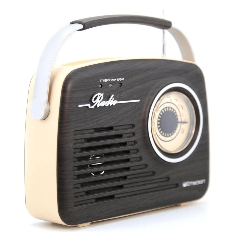 Emerson Portable Retro Radio Bluetooth Rechargeable Battery Analog Tuning EAS-3002 Image 2