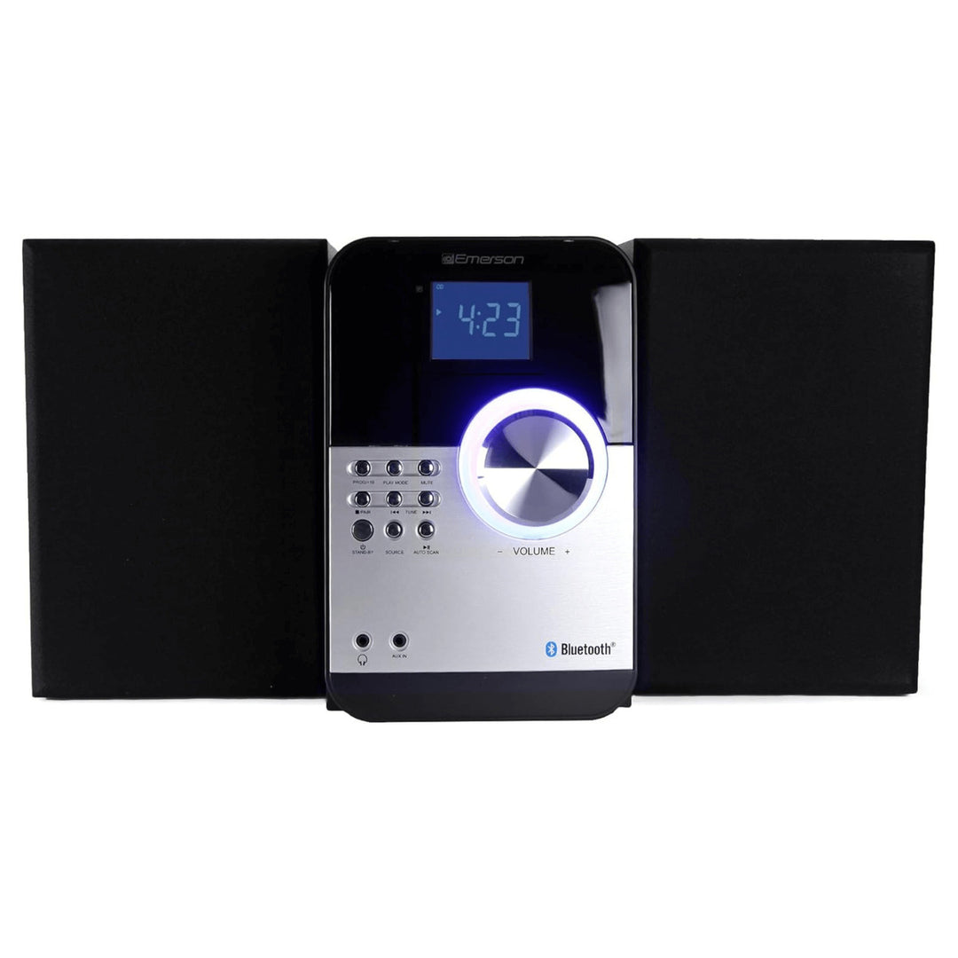 Emerson CD and MP3 Bluetooth FM Radio Microsystem w Aux Jack and Streaming Options Image 1