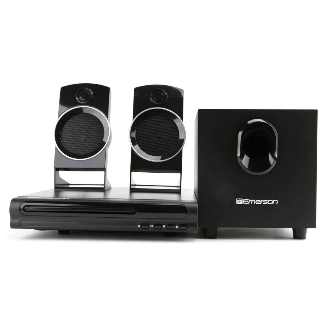 Emerson Speaker Surround Sound System and 2.1 Channel Home Theater DVD Player Image 1