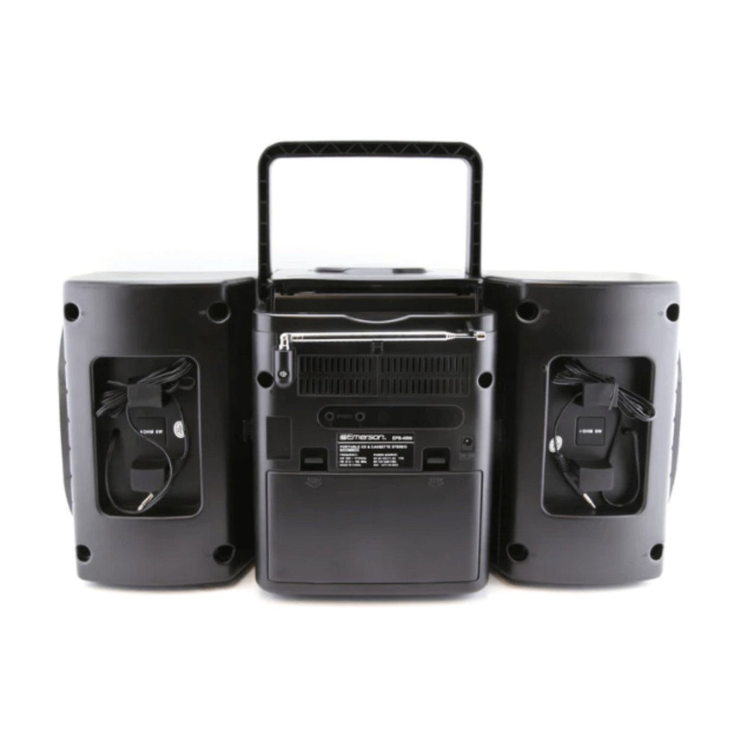 Emerson Portable CD and Cassette Stereo Boombox w AMFM Radio and Mic Audio Control Image 4