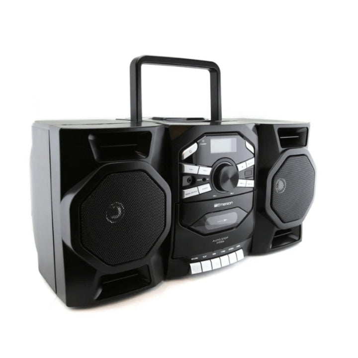 Emerson Portable CD and Cassette Stereo Boombox w AMFM Radio and Mic Audio Control Image 7