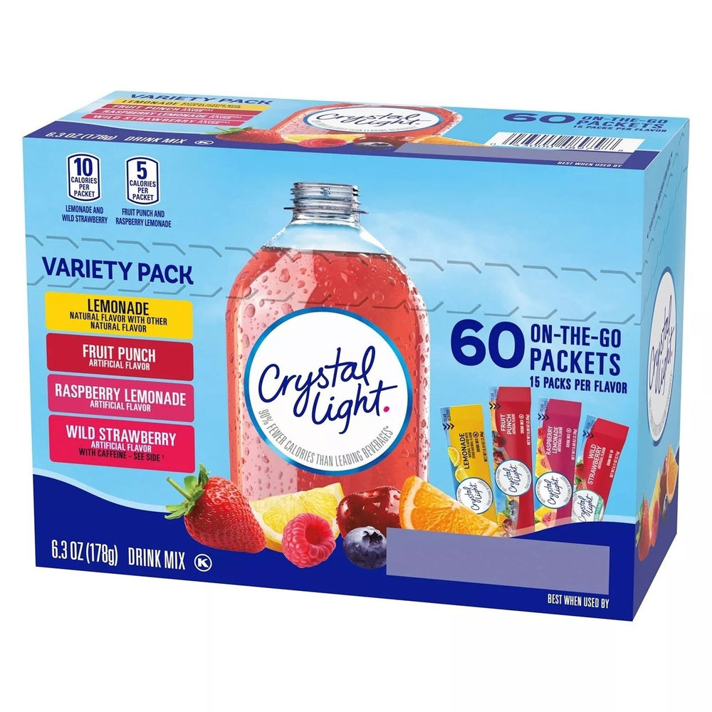 Crystal Light Powdered Drink Mix, Variety Pack (60 Count) Image 2