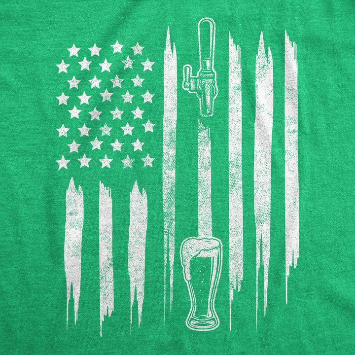 Womens Craft Beer American Flag St Patricks Day Graphic Tee Drinking T Shirt Image 2