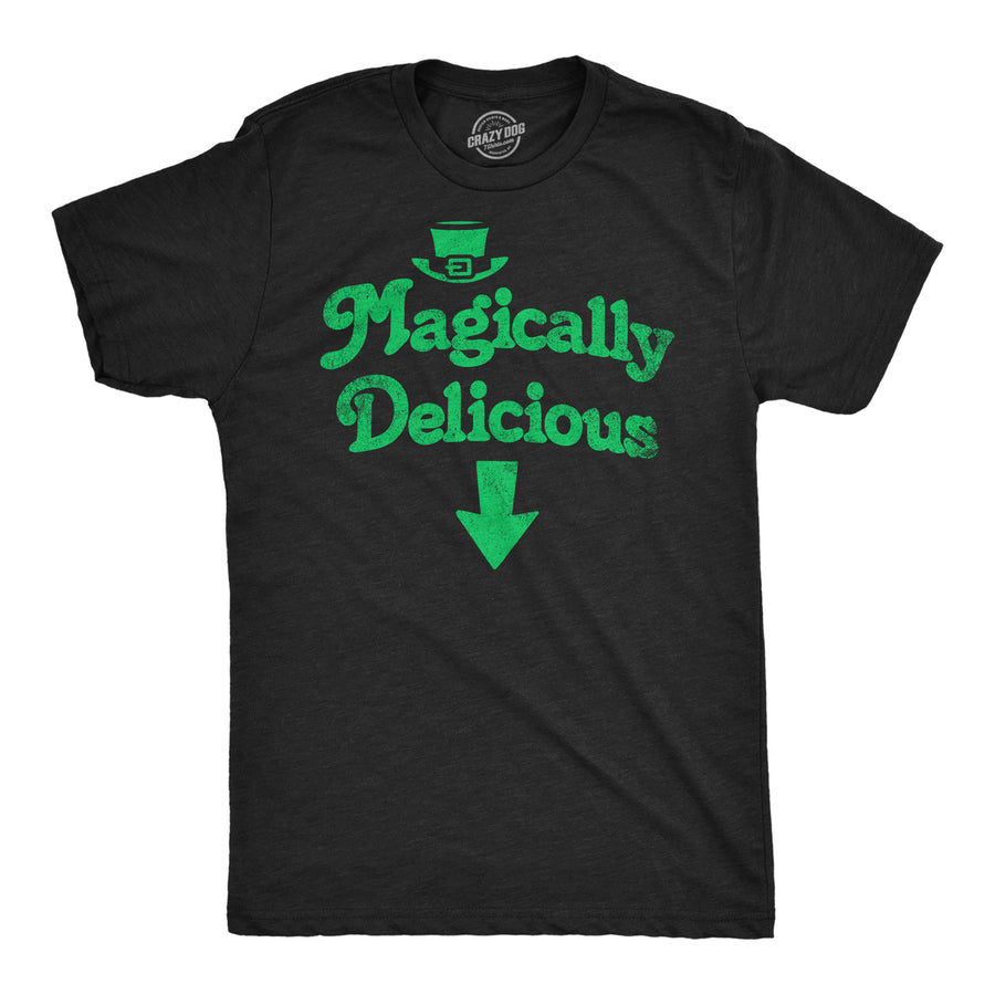 Mens Funny T Shirts Magically Delicious Arrow St Patricks Day Sarcastic Tee Image 1