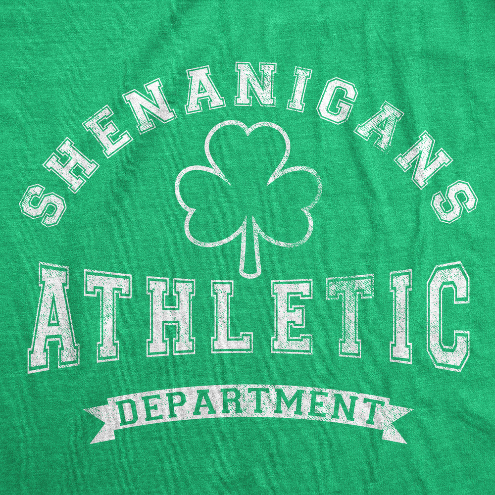 Mens Tee Shenanigans Athletic Department Funny St Patricks Day Graphic T Shirt Image 2