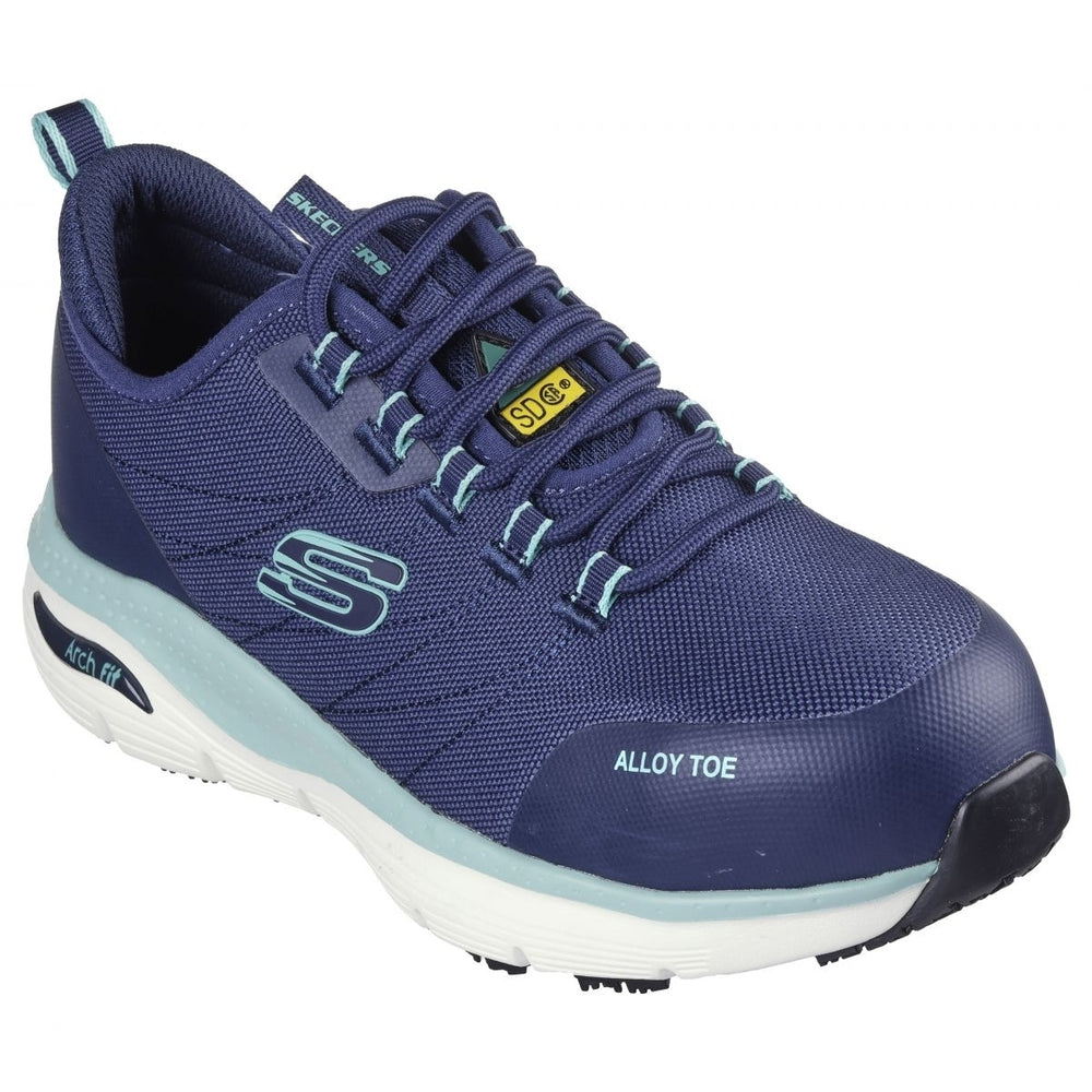 SKECHERS WORK Womens Arch Fit SR - Ebinal Composite Toe Work Shoe Navy/Aqua - 108075-NVAQ ONE SIZE NAVY/AQUA Image 2