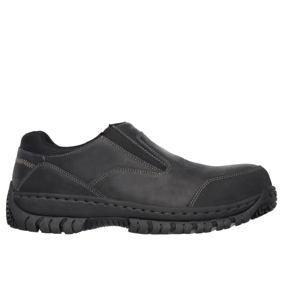 SKECHERS WORK Mens Relaxed Fit: Hartan ST Steel Toe Slip-On Work Shoe Black - 77066-BLK varies BLACK Image 1