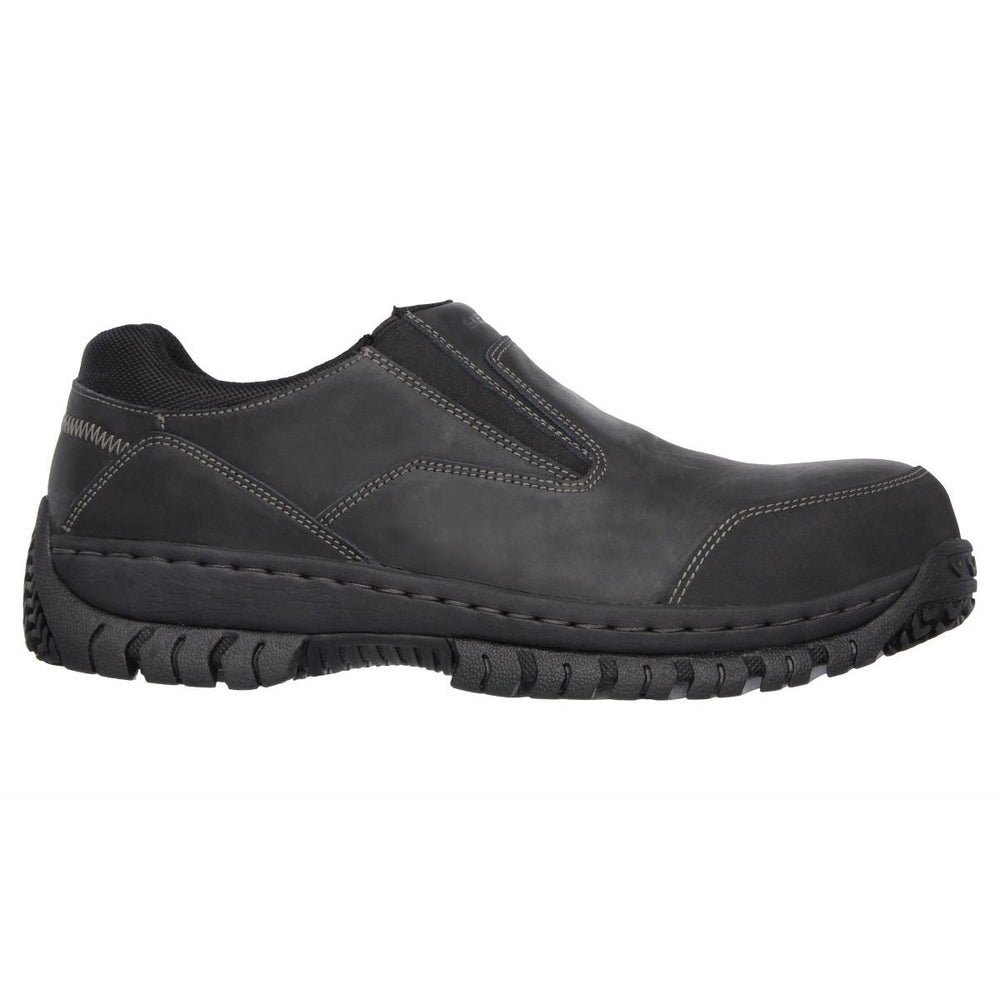 SKECHERS WORK Mens Relaxed Fit: Hartan ST Steel Toe Slip-On Work Shoe Black - 77066-BLK varies BLACK Image 2