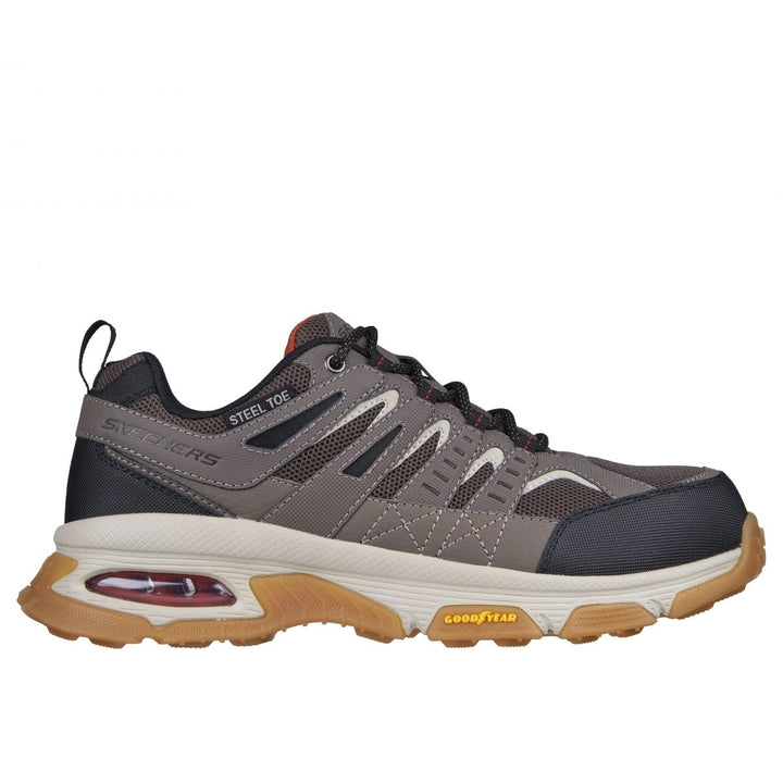 SKECHERS WORK Mens Skech-Air Envoy ST - Arcket Steel Toe Work Shoe Taupe/Black - 200140-TPBK ONE SIZE TPBK Image 1