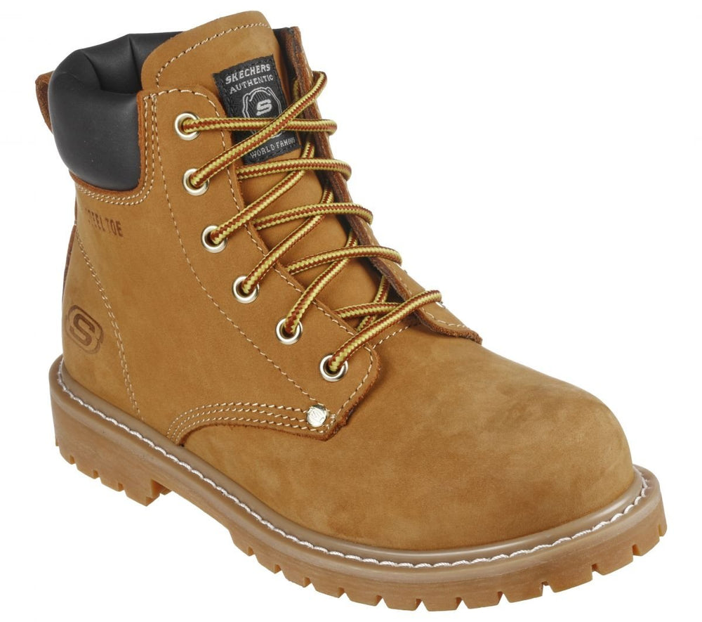 SKECHERS WORK Womens Cottonwood - Etah ST Steel Toe Work Boot Wheat - 108066-WTG WTG Image 2