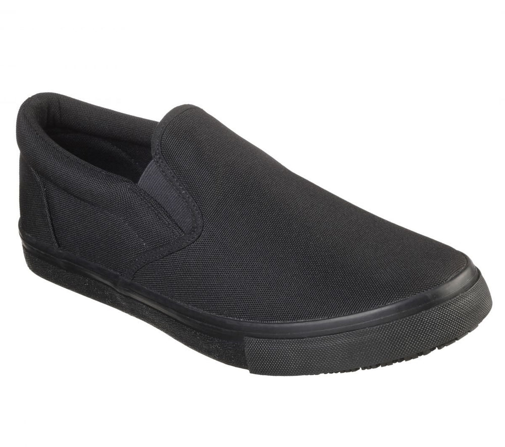 SKECHERS WORK Mens Relaxed Fit: Sudler - Dedham SR Soft Toe Slip Resistant Work Shoe Black - 77500/BLK BLACK Image 2