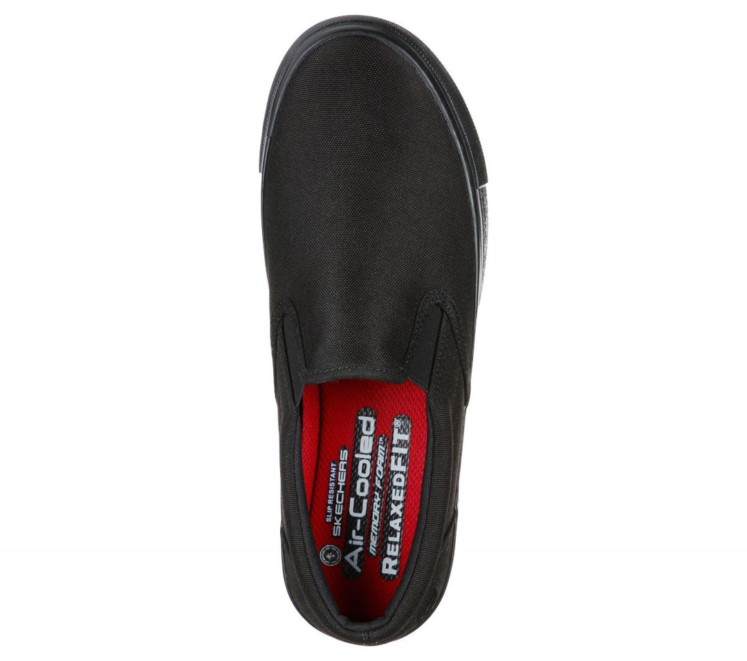SKECHERS WORK Mens Relaxed Fit: Sudler - Dedham SR Soft Toe Slip Resistant Work Shoe Black - 77500/BLK BLACK Image 3
