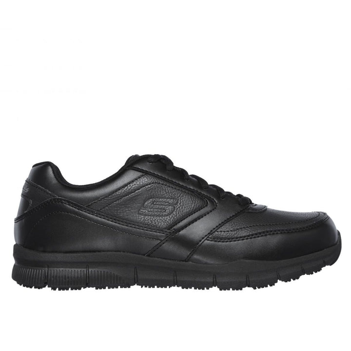 SKECHERS WORK Mens Relaxed Fit: Nampa SR Soft Toe Slip Resistant Work Shoe Black - 77156-BLK BLACK Image 1
