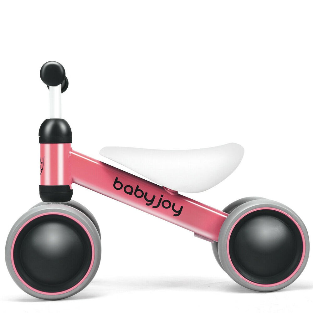 Babyjoy 4 Wheels Baby Balance Bike Children Walker No-Pedal Toddler Toys Rides PinkBlueOrange Image 2