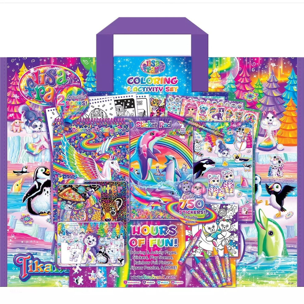 Lisa Frank Coloring and Activity Tri-Fold Storage Case Image 2