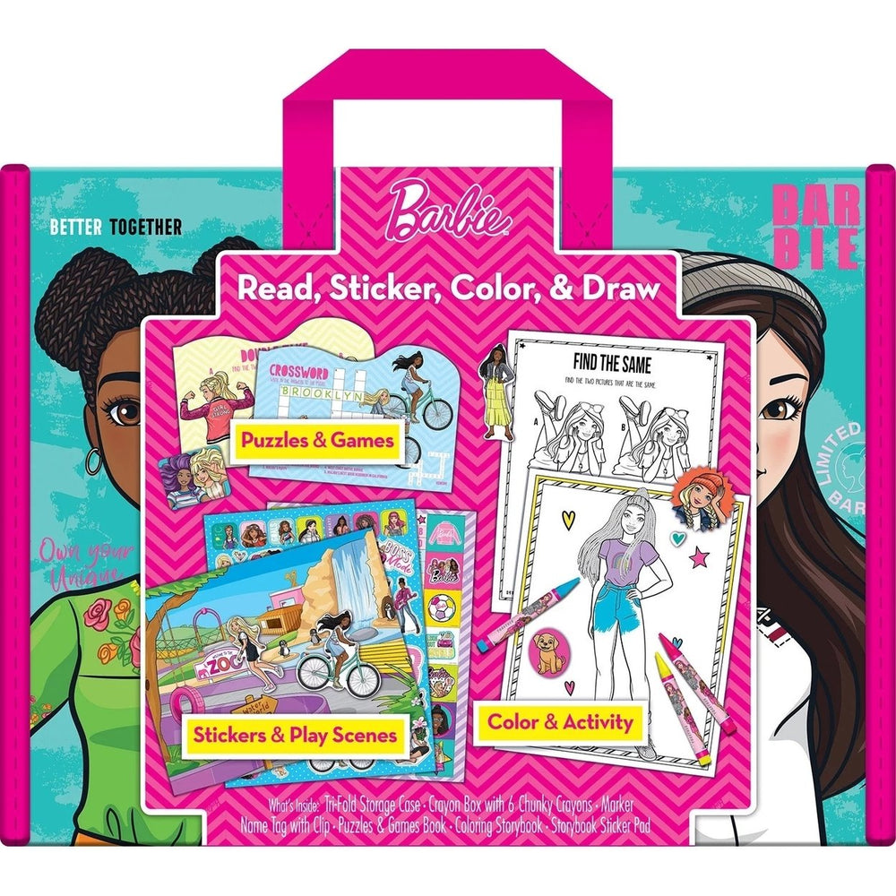 Barbie Color and Activity Tri-Fold Storage Case Image 2