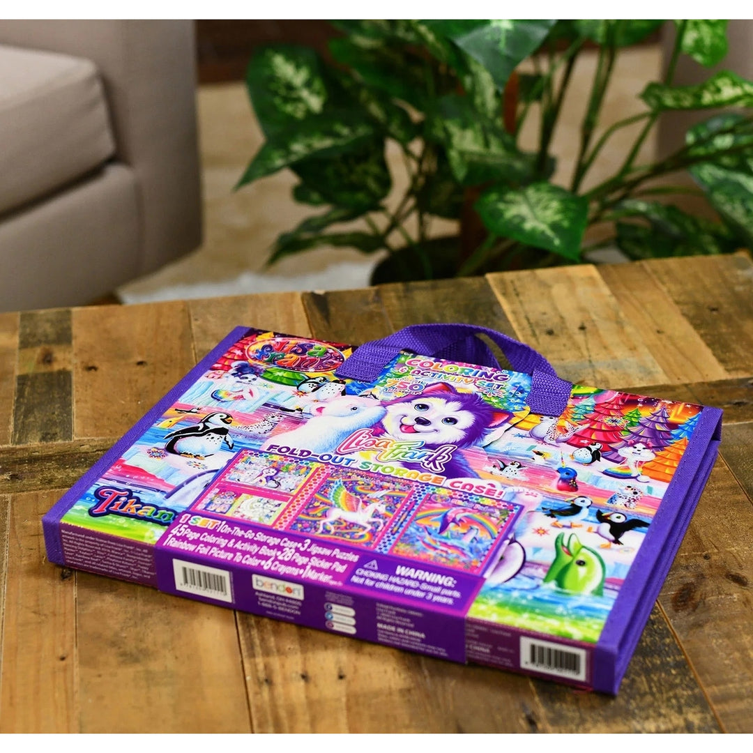 Lisa Frank Coloring and Activity Tri-Fold Storage Case Image 4