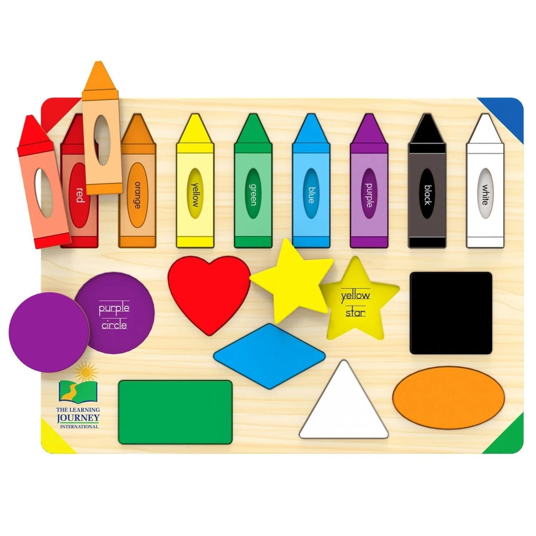 Lift and Learn Puzzles Colors and Shapes + USA Map 2 Pack Image 2