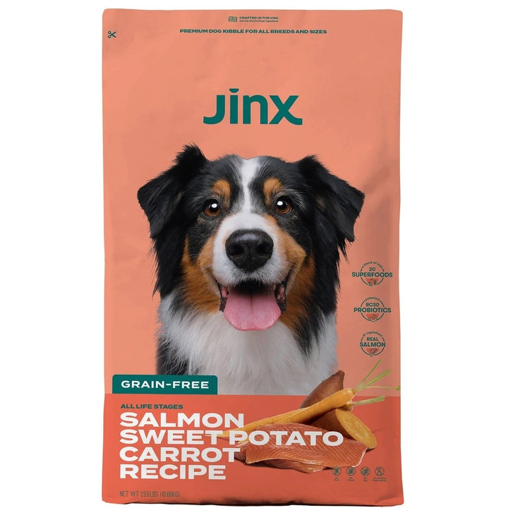 Jinx Grain Free Dry Dog Food Salmon Sweet Potato and Carrot Recipe (23.5 Pounds) Image 1