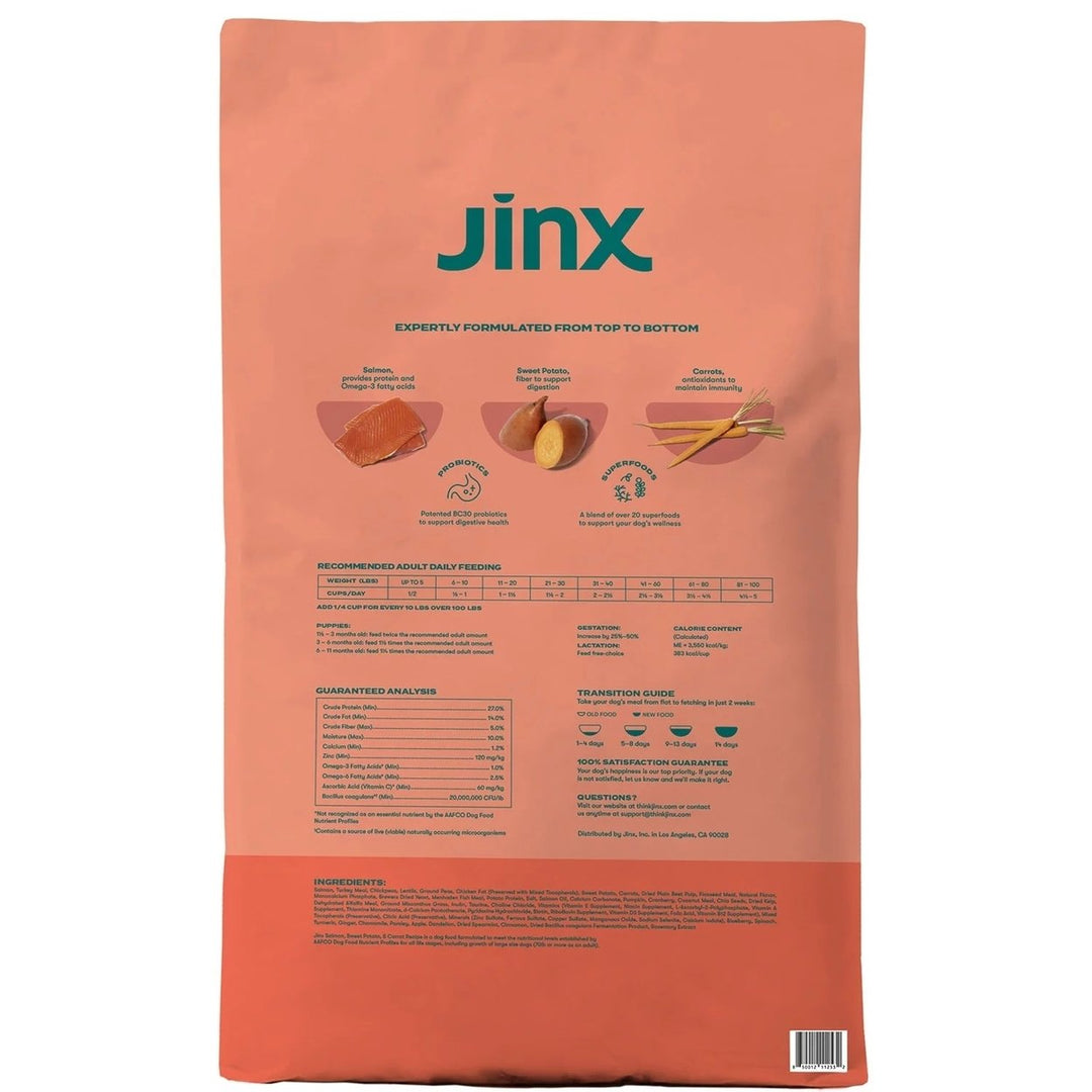 Jinx Grain Free Dry Dog Food Salmon Sweet Potato and Carrot Recipe (23.5 Pounds) Image 2