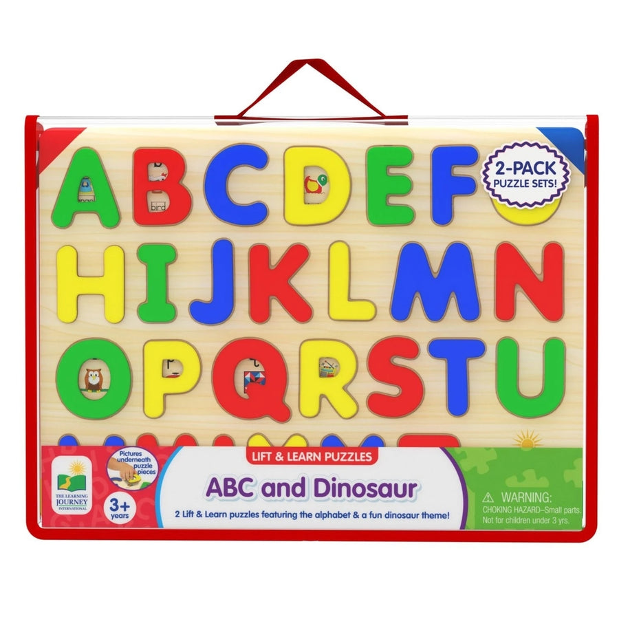 Lift and Learn Puzzle ABCs + Dinosaurs 2 Pack  Preschool Toys and Activities Image 1