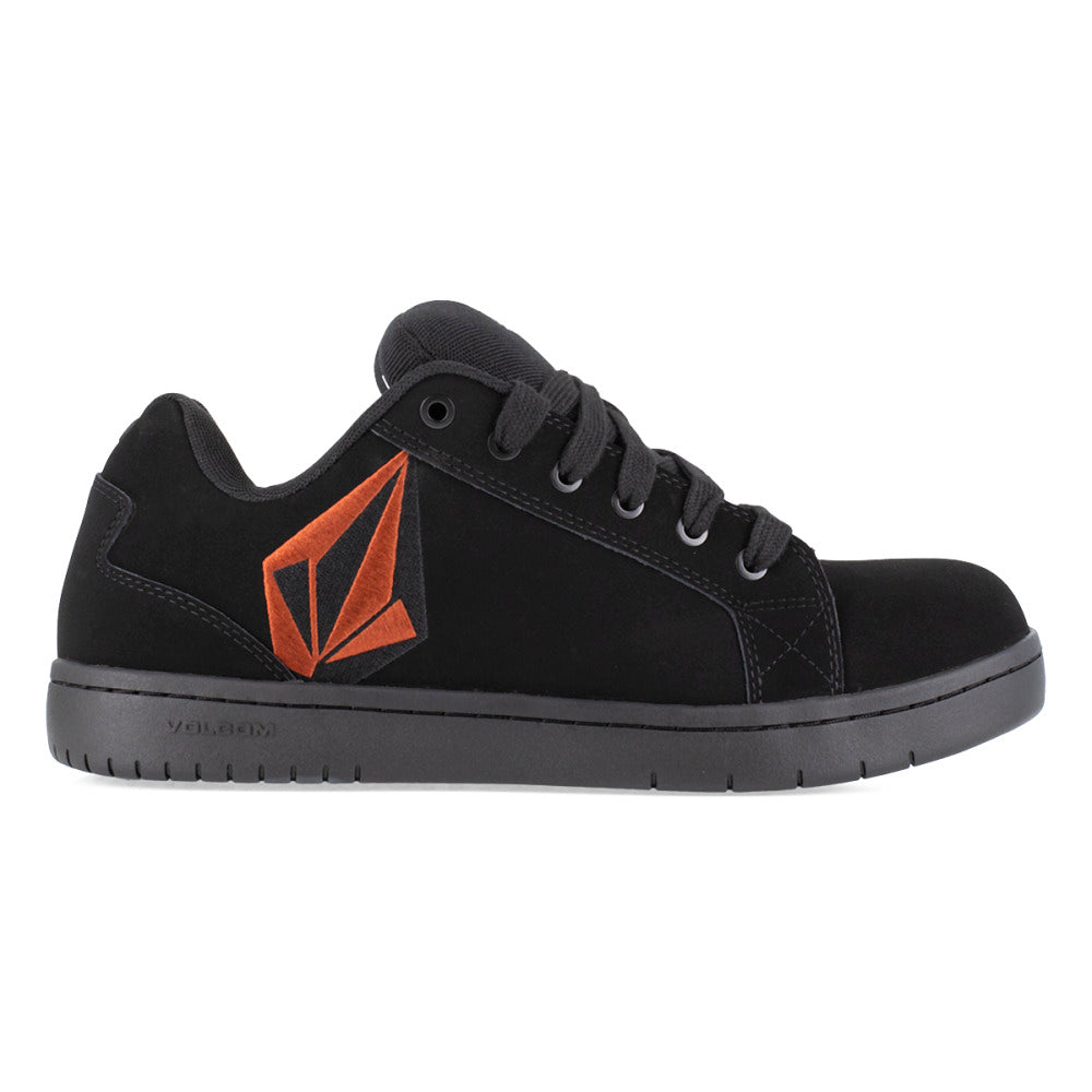 VOLCOM WORKWEAR Mens Stone Skate Inspired Composite Toe ESD Work Shoe Black/Red - VM30471 BLACK/RED Image 2