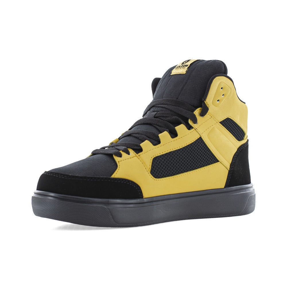 VOLCOM WORKWEAR Mens Evolce Skate Inspired Composite Toe Internal Metatarsal Guard High Top Work Shoe Wheat/Black - Image 3