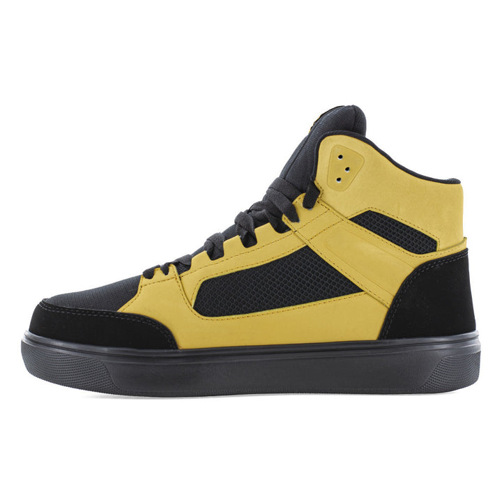 VOLCOM WORKWEAR Mens Evolce Skate Inspired Composite Toe Internal Metatarsal Guard High Top Work Shoe Wheat/Black - Image 4