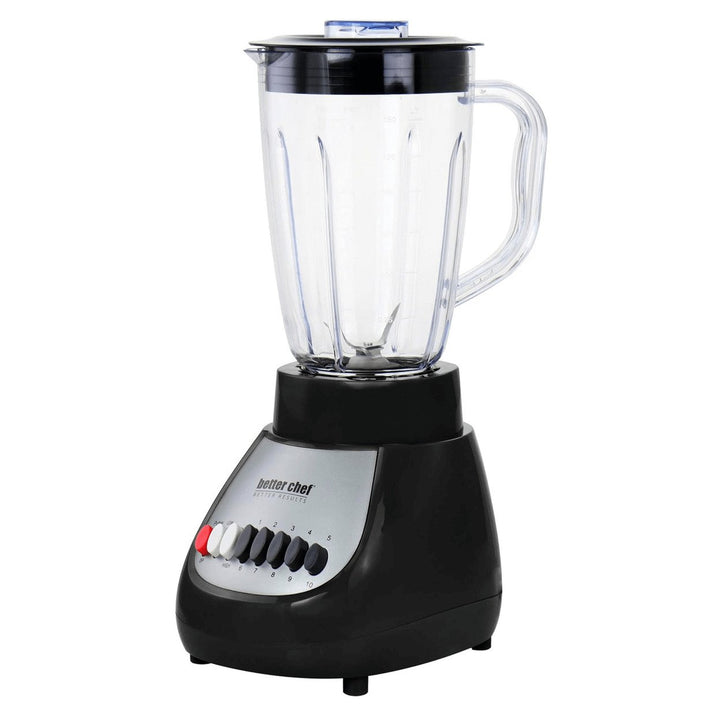 Better Chef 10-Speed Blender 6-Cup Plastic Jar 350W BPA-Free IM-614B Black Image 1