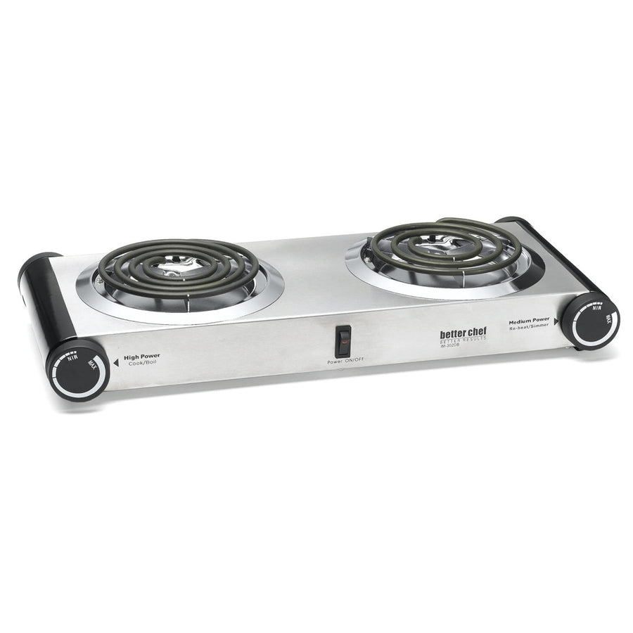 Better Chef Electric Stainless Steel Dual Buffet Double Burner Image 1
