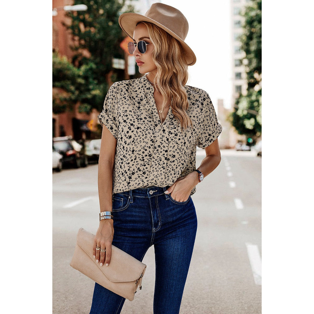 Dainty Bloom Vneck Blouse Image 2