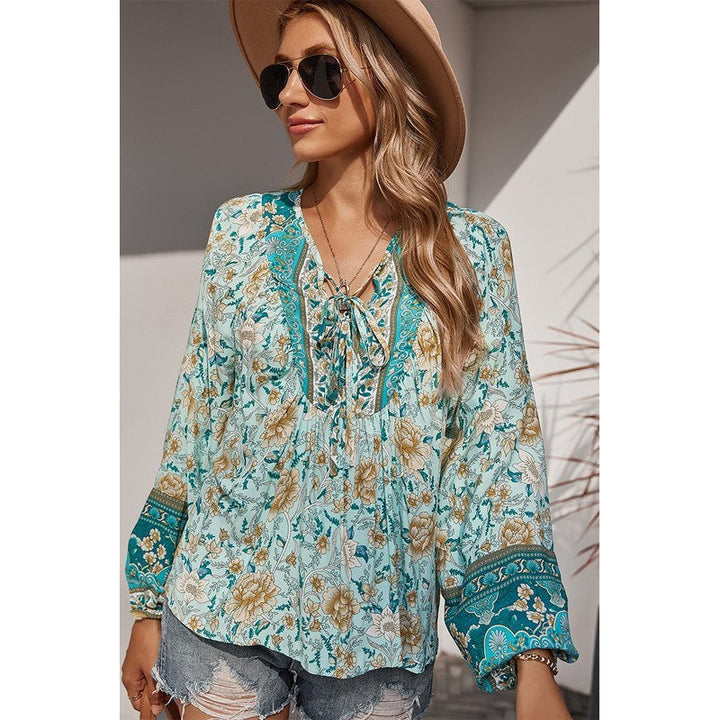 Boho Floral Laidback Blouse Image 2