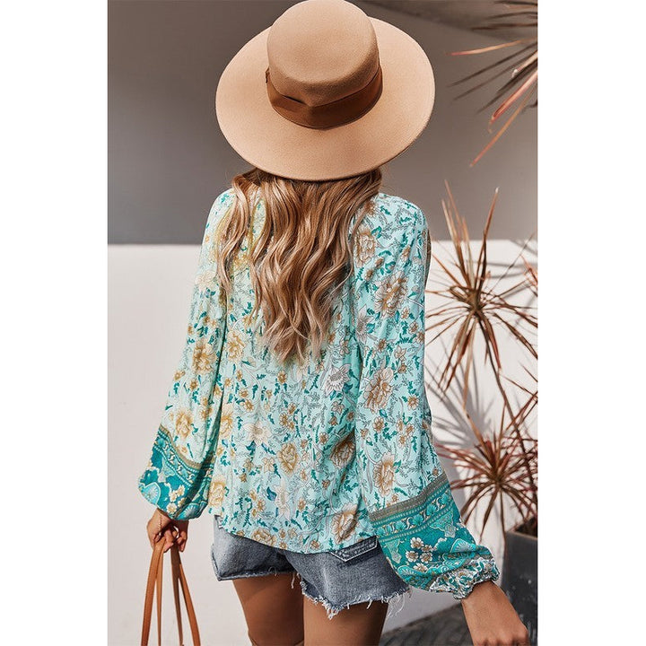 Boho Floral Laidback Blouse Image 6