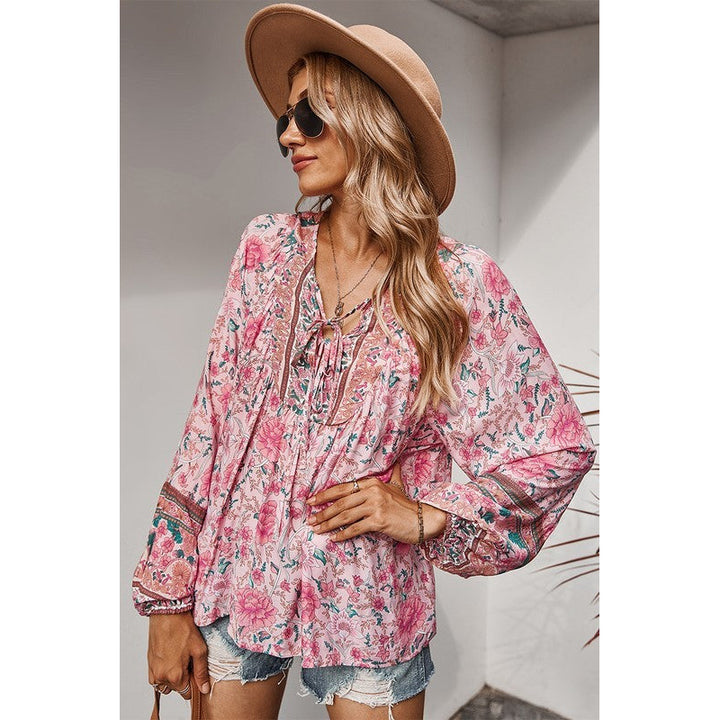 Boho Floral Laidback Blouse Image 9