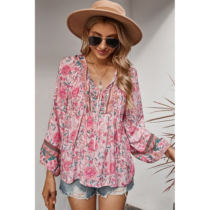 Boho Floral Laidback Blouse Image 10