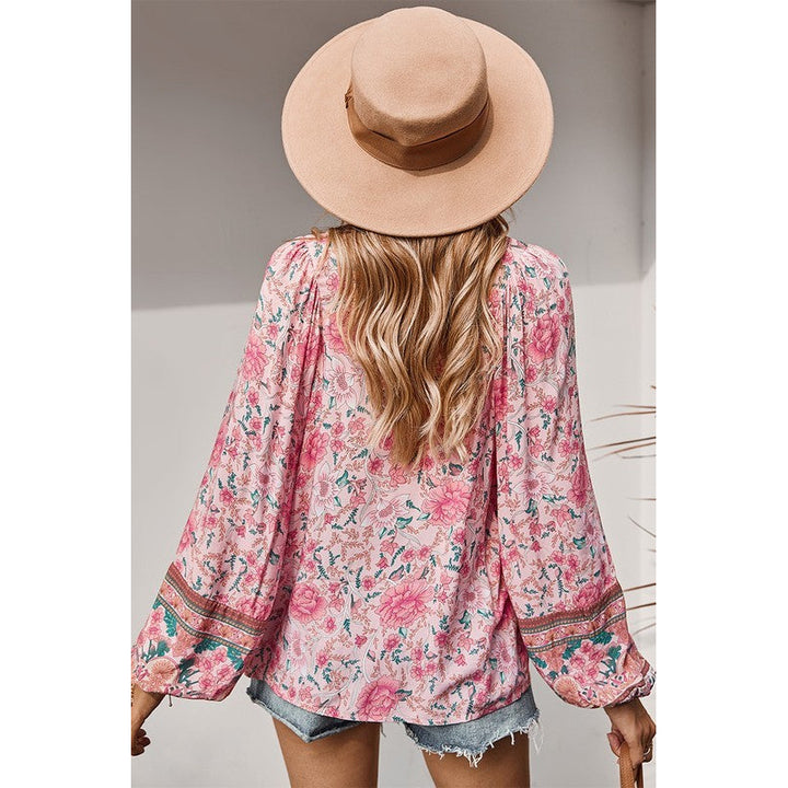 Boho Floral Laidback Blouse Image 11