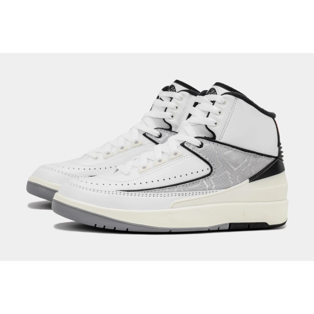 Nike Air Jordan 2 Retro White/Fire Red-Black-Sail DQ8562-102 Grade-School Image 4