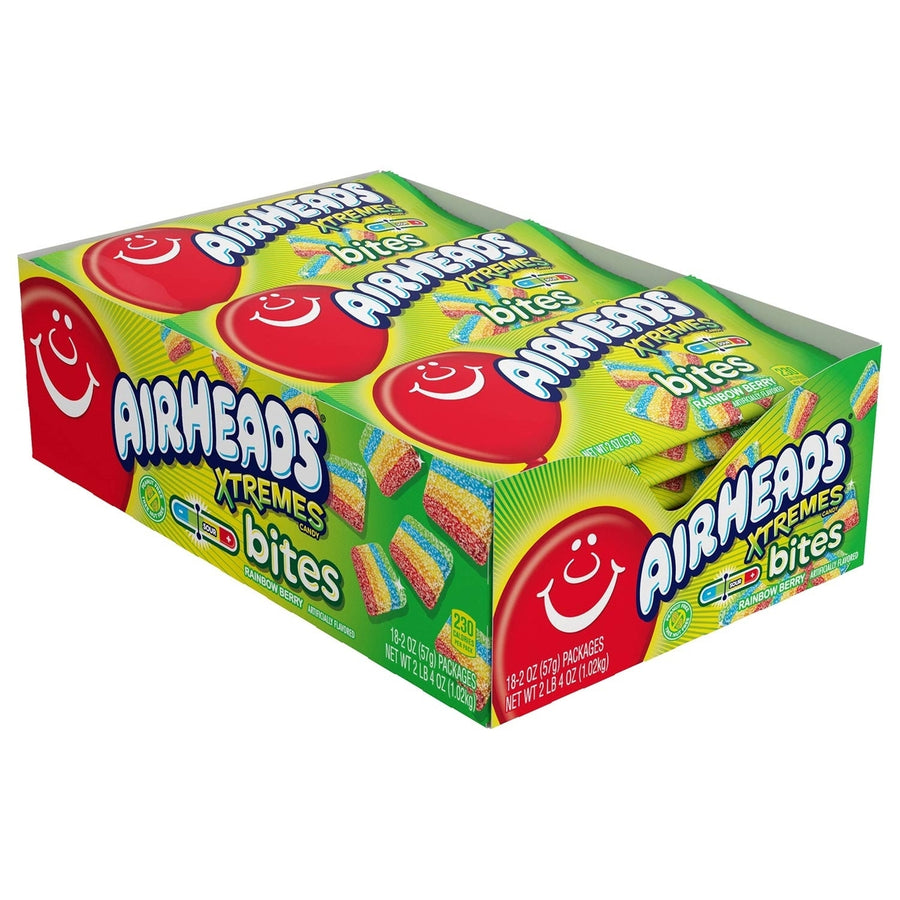 Airheads CandyXtremes Bites Sweet and SourRainbow Berry2 Ounce (18 Pack) Image 1